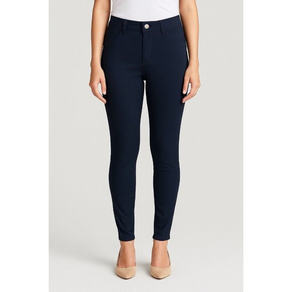 Seven7 Premium Navy Jeggings Size 4 Women’s Pull-On Skinny Pants Stretch Rayon - Picture 1 of 9